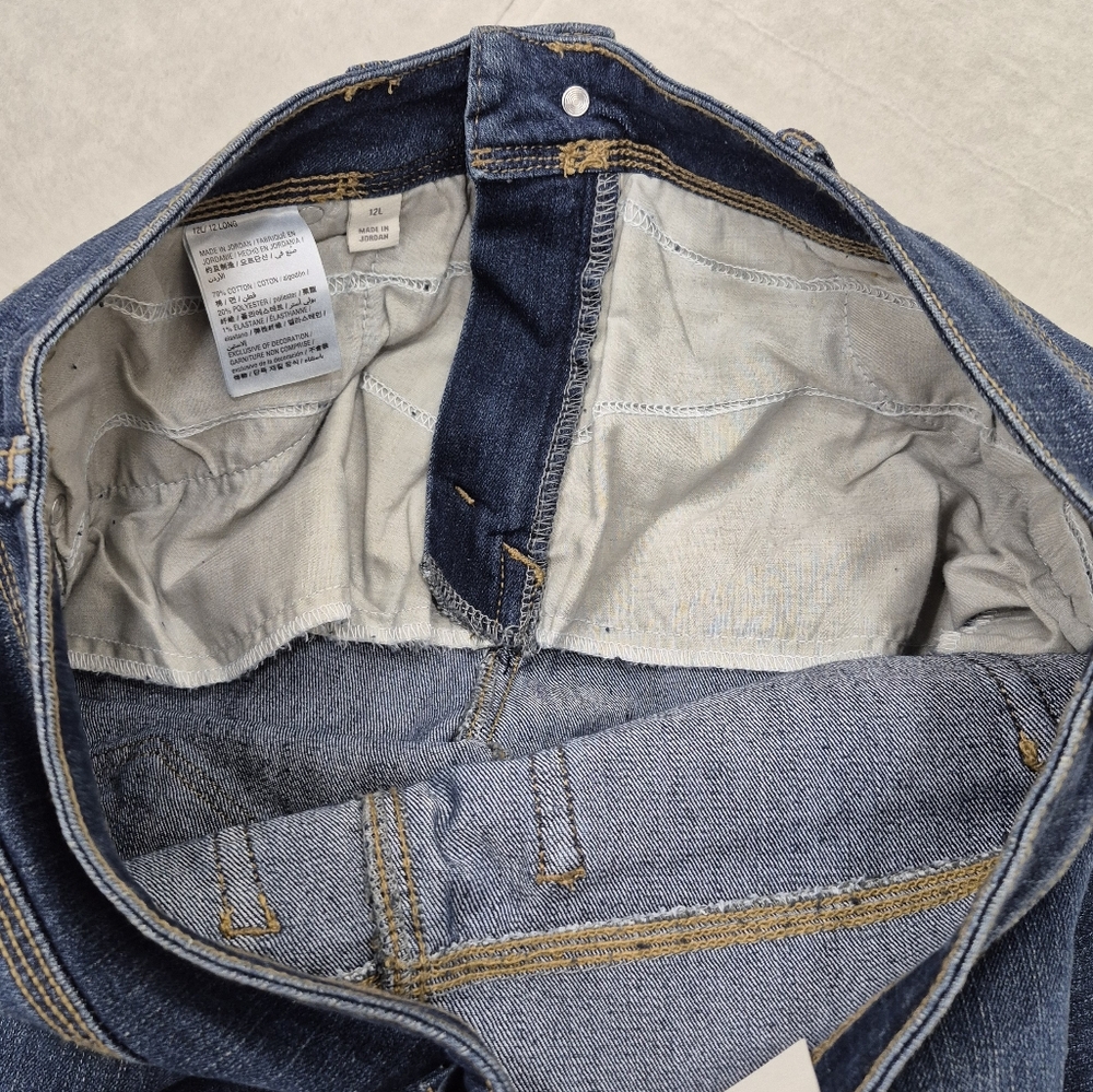 Style & Co Core jeans women's 12 Long dark wash rail straight stretchy high rise - Picture 16 of 16